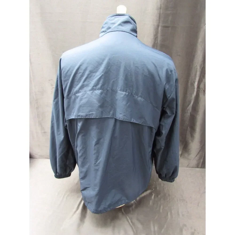 Nike Men's size M black jacket windbreaker vented 1 hidden pocket + 2 pockets